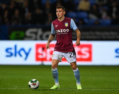 Lucas Digne #27 of Aston Villa in action during the game
