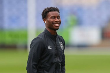 Nathan Tella #23 of Burnley arrives at the game ahead of kick off