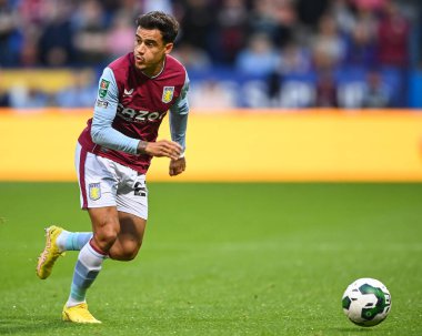 Philippe Coutinho #23 of Aston Villa in action during the game