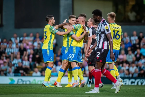 Ryan Yates #22 of Nottingham Forest celebrates with team mates after opening the scoring