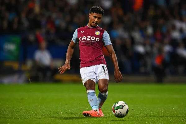 Ollie Watkins #11 of Aston Villa passes the ball