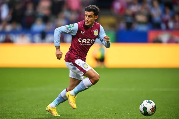 Philippe Coutinho #23 of Aston Villa in action during the game