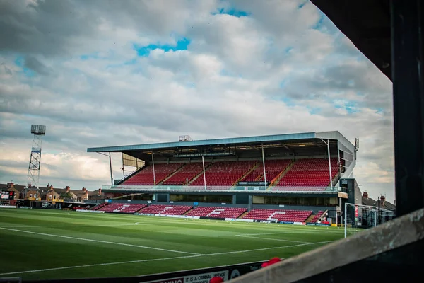 General View Blundell Park Kickoff Grimsby Town Nottingham Forest — Stockfoto