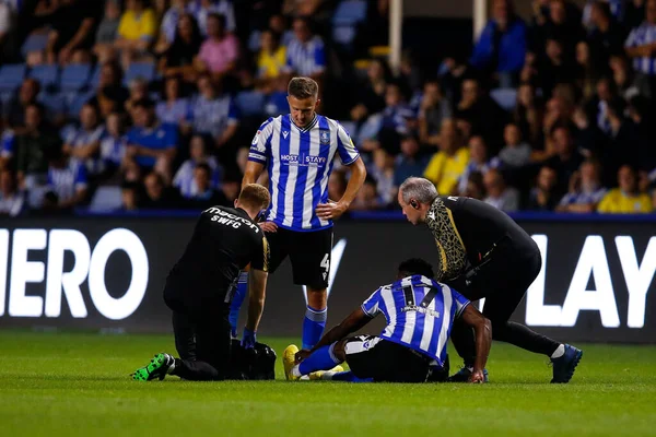 Fisayo Dele Bashiru Sheffield Wednesday Receives Treatment Pitch — Stockfoto