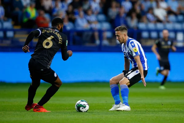 Ethan Ebanks-Landell #6 of Rochdale and Will Vaulks #4 of Sheffield Wednesday 