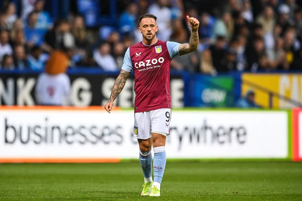 Danny Ings #9 of Aston Villa gives the thumbs up to a team mate
