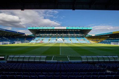 General view looking over to the East Stand inside Elland Road Stadium ahead of tonight's game 