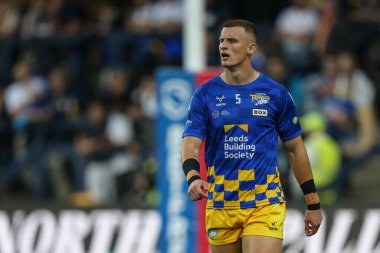 Ash Handley #5 of Leeds Rhinos during pre-game warm up