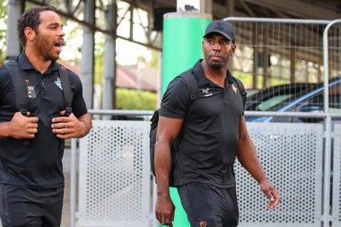 Huddersfield Giants players arrive at Headingly Stadium ahead of this evenings Betfred Super League Fixture 