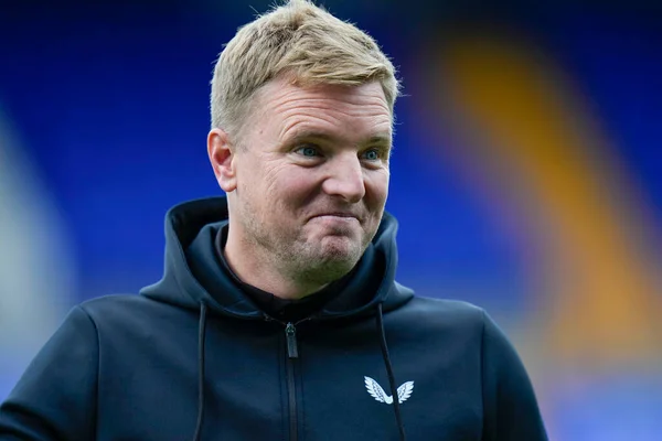 Eddie Howe Manger Newcastle United Inspects Pitch Game — Fotografia de Stock