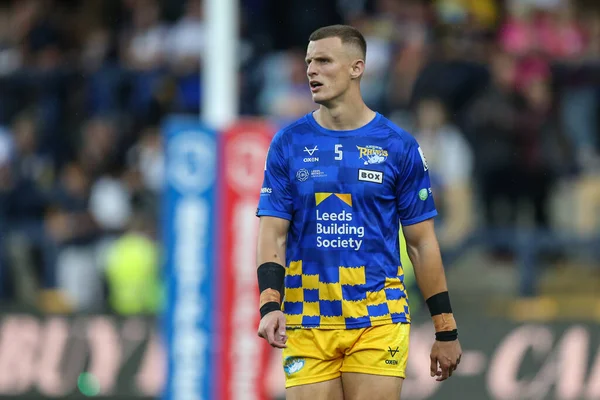 Ash Handley #5 of Leeds Rhinos during pre-game warm up