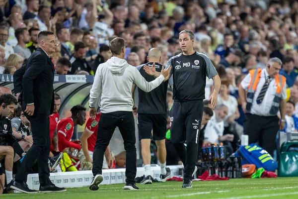 Jesse Marsch Manager Leeds United Michael Duff Head Coach Barnsley — Stock Fotó