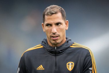 Joel Robles of Leeds United arrives at Elland Road Stadium ahead of this evening's game 