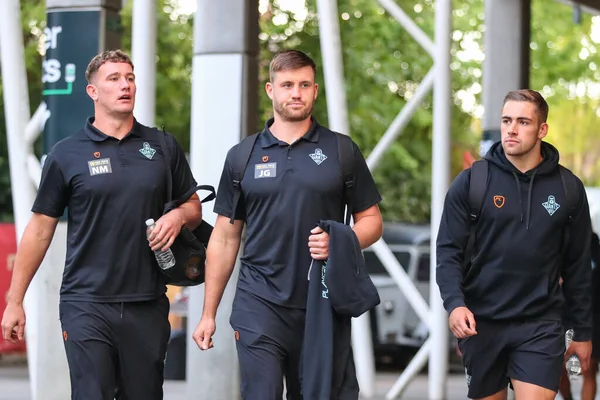 Huddersfield Giants players arrive at Headingly Stadium ahead of this evenings Betfred Super League Fixture 
