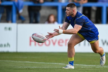 Danny Walker #16 of Warrington Wolves during pre match warm up