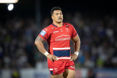 A dejected Albert Vete #8 of Hull KR after the game 