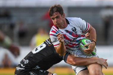 AJ MacGinty of Bristol Bears in action during the game 