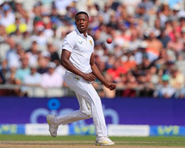 Kagiso Rabada of South Africa in action during the 2nd Test