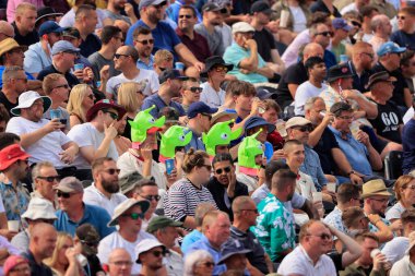Some of the barmy army dressed up for the match