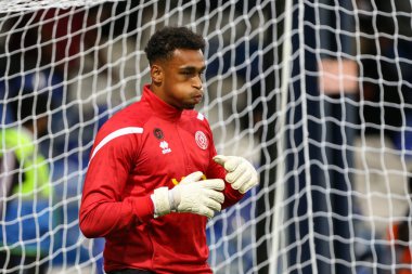 Jordan Amissah #37 of Sheffield United during the warm up 