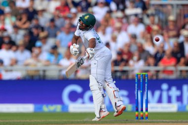 Keegan Petersen of South Africa narrowly evades the ball