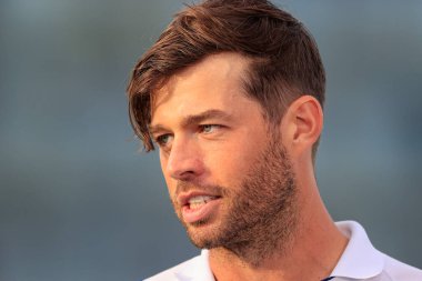 Englands top scorer Ben Foakes of England being interviewed after the game