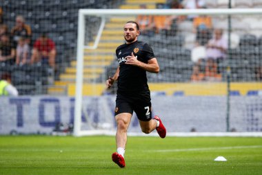 Lewis Coyle #2 of Hull City warms up before the game