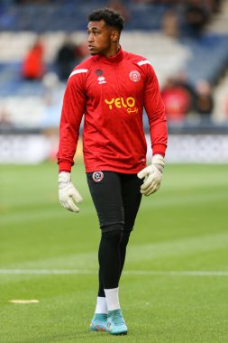 Jordan Amissah #37 of Sheffield United during the warm up 