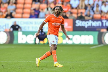 Dominic Thompson #23 of Blackpool during the game