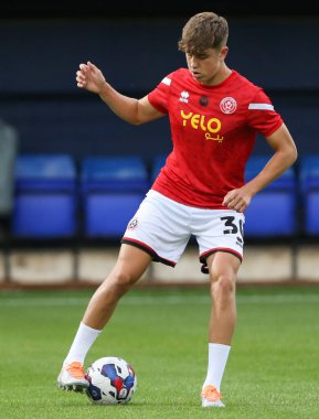 Oliver Arblaster #30 of Sheffield United during the warm up 