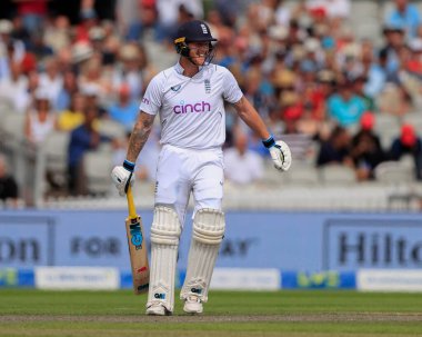 Ben Stokes of England shares a laugh whilst batting