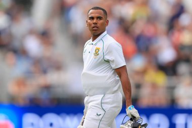 Keegan Petersen of South Africa is out for 42 runs