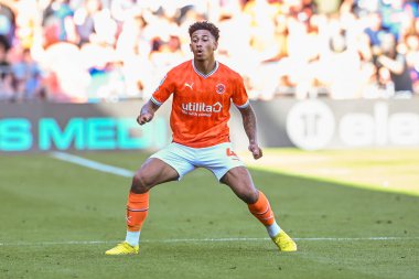Jordan Lawrence-Gabriel #4 of Blackpool in action during the game