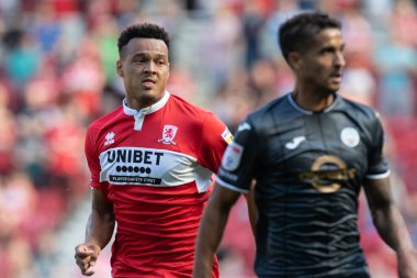 New signing Rodrigo Muniz #9 of Middlesbrough in action during the game 