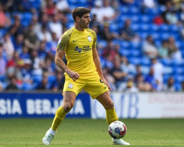 Ched Evans (9) of Preston North End in action during the game 