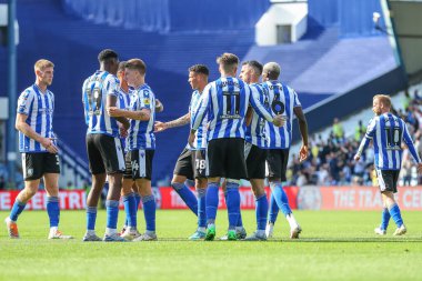 Sheffield Wednesday players celebrates Dominic Bernard #3 of Forest Green Rovers own goal to make it 5-0