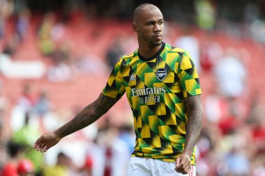 Gabriel #6 of Arsenal during the warm up