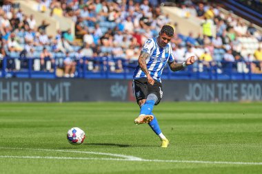 Marvin Johnson #18 of Sheffield Wednesday has a shot at goal