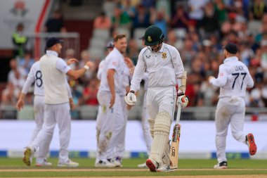Anrich Nortje of South Africa  walks back to the pavilion after he is out for a duck