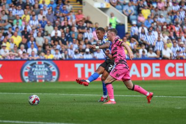 Liam Palmer #2 of Sheffield Wednesday has a shot at goal