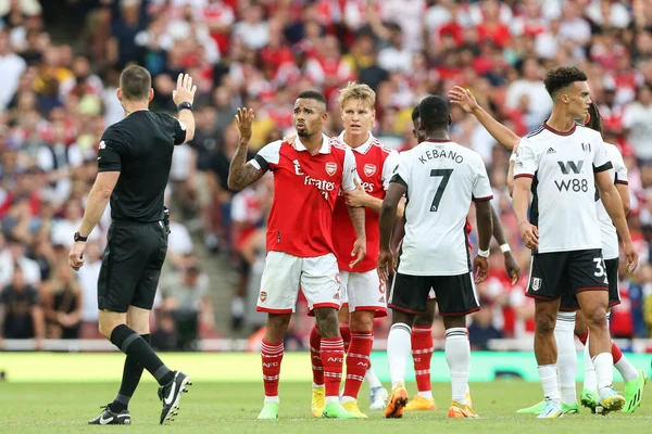 Gabriel Jesus Arsenal Shows His Frustration Referee — Foto Stock