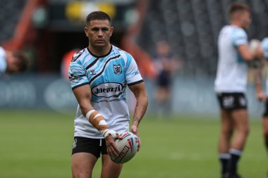 Will Smith #40 of Hull FC during pre-game warm up