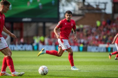 Morgan Gibbs-White #10 of Nottingham Forest looks for the pass