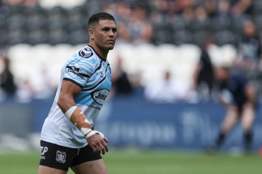 Will Smith #40 of Hull FC during pre-game warm up