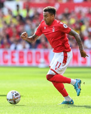Jesse Lingard #11 of Nottingham Forest makes a break with the ball