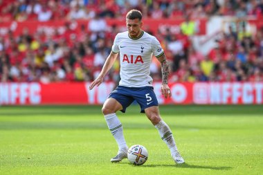 Pierre-Emile Hjbjerg #5 of Tottenham Hotspur in action during the game 