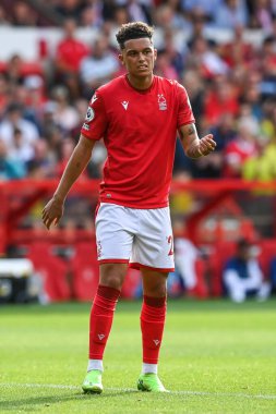 Brennan Johnson #20 of Nottingham Forest during the game