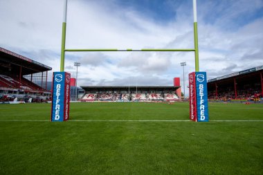 General view from behind the sticks inside Sewell Group Craven Park Stadium ahead of this afternoon's game