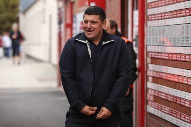 Matt Peet Head Coach of Wigan Warriors arrives at Sewell Group Craven Park