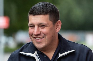 Matt Peet Head Coach of Wigan Warriors arrives at The Sewell Group Craven Park Stadium ahead of this afternoon's game 